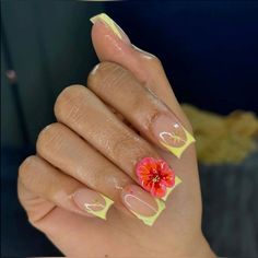 Beginner Nail Designs, Colored Acrylic Nails, Modern Nails, Girly Acrylic Nails, French Tip Acrylic Nails