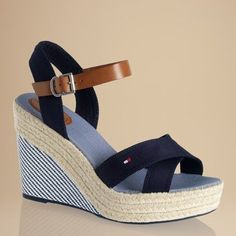 Hak Tinggi, Navy Wedges, Tap Tap, Beautiful Shoes, Cute Shoes, Summer Shoes, Nice Shoes