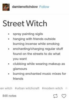 the text on the screen says street witch