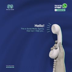 a hand holding a phone with the words hello on it and an image of a telephone receiver