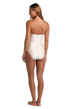 Feel your glowiest by the water in this ruched one-piece swimsuit designed with a sunny front cutout and supportive shaping details. Pull-on style Lined Removable, adjustable straps Removable cups Moderate back coverage 80% nylon, 20% elastane Hand wash, dry flat Imported