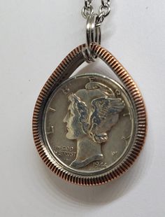 Teardrop shaped Pendant made from Silver Mercury Dime & US quarter coin ring 24 in chain random year will be sent Teardrop Silver Jewelry Made Of Copper, Silver Teardrop Jewelry Made Of Copper, Silver Teardrop Jewelry In Copper, Silver Teardrop Copper Jewelry, Vintage Teardrop Copper Jewelry, Coin Ring, Scrap Metal Art, Coin Jewelry, Scrap Metal