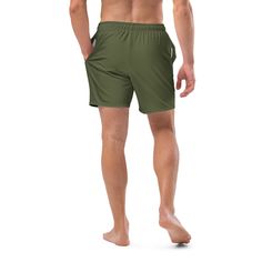 Stay cool this summer with our quick-drying, and breathable swim trunks. Made with multiple pockets and a silky, anti-chafe inner liner.• Fabric composition: (may vary by 5%) 91% recycled polyester, 9% spandex• Liner composition: 92% polyester, 8% spandex• Fabric weight (may vary by 5%): 5.13 oz/yd² (174 g/m²) • Four-way stretch water-repellent microfiber fabric• Anti-chafe mesh inner liner• Swim trunks with elastic waistband with drawcord• Mesh pockets• Swim trunks with small inside pocket for Workout Swim Trunks With Moisture-wicking Relaxed Fit, Solid Color Moisture-wicking Relaxed Fit Swim Trunks, Moisture-wicking Swim Trunks For Outdoor Activities, Sporty Green Swim Trunks With Upf 50+, Breathable Green Swim Trunks For Sports, Sports Swimwear With Pockets And 4-way Stretch, Sport Swimwear With Pockets And 4-way Stretch, Green Relaxed Fit Swimwear For Sports, Summer Moisture-wicking Recycled Polyester Shorts