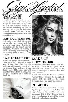 Gigi Hadid  Skin Care Make Up Routine | The Supermodel Beauty Secrets Glow-Up  Supermodel and Victoria's Secret Angel Gigi Hadid what her favourite make-up, skincare roducts and routine is. Celebrity make-up, skincare, and beauty routine. Celebrity lifestyle and glow up routine.   #gigihadid  #supermodel #supermodelbeautysecrets #beautytips #beautysecrets #makeup #makeupproducts #skincare #skincaretips #skincareproducts #glowup    Created by Sabrina 🤍 With much love! <3 🐼 For credit/removal DM. For reposting CREDITS. Supermodel Beauty Secrets, Glow Up Routine, Celebrity Make Up, Chanel Hydra Beauty, Dry Skin Care Routine, Victoria's Secret Angel, Makeup Guide, Celebrity Lifestyle, Dry Skin Care