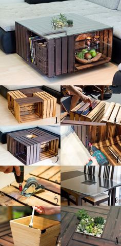 an image of a coffee table made out of crates