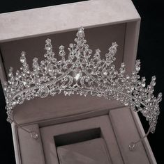 a tiara in a box on a table