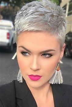 Short Hair Pixie Cuts, Pixie Haircut For Thick Hair, Edgy Short Hair ... Hair Stules, Super Short Haircuts, Short Spiky Hairstyles, Crop Hair, Really Short Hair, Short Hair Pixie Cuts, Long Face, Pixie Haircut For Thick Hair, Short Hair Undercut