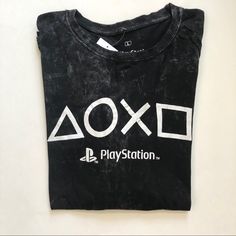 Playstation Long Sleeves Graphic T-Shirt Ripple Junction Color Black Stone Wash Pattern Detail Sleeves Size L Large Spice Look Black White Blue Denim Complete Outfit Roll Pull-Up Cuffs Slightly Display Wrist Artwork Tattoos Favorite Wristband Accessories Bracelets Stainless Steel Cuff Leather Watch Excellent New Condition Nwt Store Tag Measurements Are Approximate Review Pictures For Additional Details Pictures May Vary Colors Due To Lighting Thank You For Stopping By!! Quick Shipping Offers Bun Budweiser Shirt, White Long Sleeve Tee, Columbia Shirt, Anime Accessories, Turtleneck Shirt, Details Pictures, Racing Shirts, Complete Outfits, Pull Up