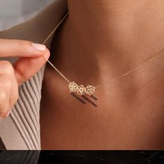 🌸 Dainty 14K Gold Birth Flower Necklace - A Personalized Touch of Nature! 🌸 ✨ Attention: Imagine wearing a piece of jewelry that celebrates life's most cherished moments. Our Dainty Birth Flower Necklace is crafted in stunning 14K gold and designed with delicate birth flowers, representing you or your loved ones. Each flower tells a story, making this necklace the perfect blend of elegance and meaning. 🌟 Interest: Whether you're honoring a loved one's birth month or creating a beautiful famil Birth Flower Bouquet, Birth Flower Necklace, Dainty Pendant, Family Mom, Mothers Day Gifts, Friends Mom, Birth Flower, Necklace Personalized, Birth Flowers