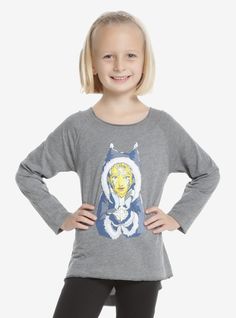 Cute as a snowflake but ready for the coldest winter // STAR WARS THE CLONE WARS AHSOKA HOLIDAY YOUTH RAGLAN