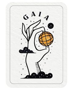 Hand illustration Gaia Illustration, Gaia Symbol, Gaia Tattoo, Goddess Of The Hearth, School Doodles, Gaia Goddess, Goddess Of Justice, Mythology Paintings, Fire Goddess