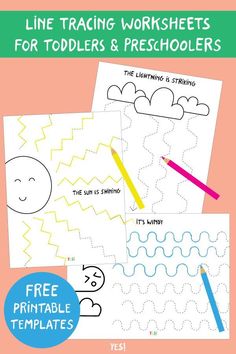 three printable worksheets for toddlers to color