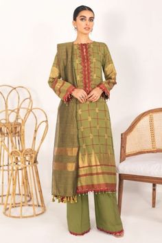 Alkaram JC-17-22-2-Green Festive Eid Collection 2022 Eid Collection 2022, Ladies Clothing, Eid Collection, Shalwar Kameez, Suit Fabric, Pakistani Outfits, Best Brand, Clothing Brand, Online Shopping