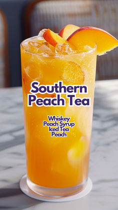 Southern Peach Tea Creative Alcoholic Drinks, Bourbon Tea, Peach Bourbon, Peach Whiskey, Adult Beverages Recipes, Fest Mad