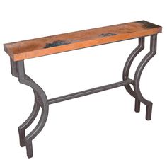 Corinthian Small Console Table / Base -40x8-Iron Accents Tallulah Gorge, Small Console Tables, Southwest Home Decor, Small Console Table, Copper Top, Black Forest Decor, Antler Chandelier, Western Rustic, Iron Accents