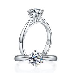 a diamond engagement ring on a white background