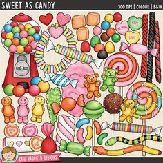 sweet as candy digital clipart