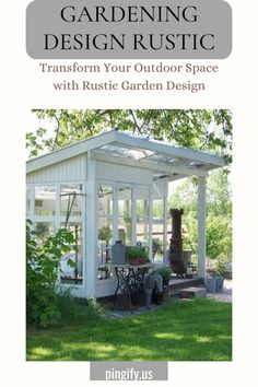 #Gardening #Design #Rustic Rustic Garden Design, Shed Designs, Garden Design Ideas, Shed Homes, Shed Design, Rustic Gardens, The Neighborhood