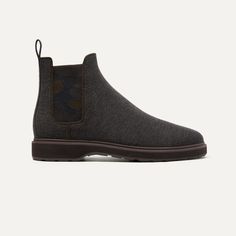 The Merino Chelsea Boot in Dark Chocolate | Men’s Fall Boots | Rothy's Chocolate Men, Rothys Shoes, Camo Men, Mule Sneakers, Fall Boots, Clog Boots, Chelsea Boots Men, Sneaker Slippers, Deep Brown