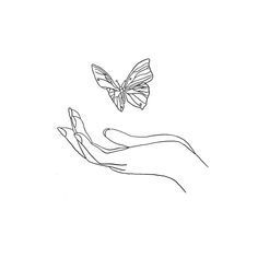 a hand holding a butterfly in it's palm with the other hand reaching for it