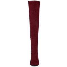 Our pointed toe over knee high boots have three colors (black/burgundy/leopard), featuring a plush fit courtesy of the thigh high design, and offer a neutral base for all of your outfits. Over Knee High Boots; Stiletto Heels; Pointed Toe; Side Zipper; Vamp: Faux Suede; Outsole: Rubber; Heel: ABS Heel Height: 3 1/8 inches. Burgundy Knee-high Winter Boots, Burgundy Knee-high Boots For Winter, Winter Knee-high Burgundy Boots, Chic Burgundy Knee-high Boots, Over Knee High Boots, High Design, Womens Stilettos, Rubber Boot, How To Stretch Boots