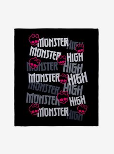 <ul><br>Description:<br>A throw blanket can pull your space together  and keep you cozy at the same time. Rep your fandom with this throw blanket that's made to order. The soft-silk touch fabric creates prints in eye-popping colors and makes the blanket warm and cozy.<ul><li>100% Polyester<li><li>Blanket size: 50 x 60""<li><li>Printing on one side<li><li>White reverse side<li><li>Flame retardant<li> Monster High Logo, Monster High Collection, Popping Colors, Monster Hoodie, Bedroom Throw, Girls Couture, Skull Logo, Tall Hoodies, Silk Touch