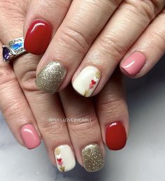 Short Nail Manicure, Acrylic Nails At Home, Gold Arrow, Think Pink, Get Nails, Nail Designs Glitter, Short Nail Designs