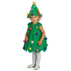 Kids Little Christmas Tree Costume Christmas Costumes Women, Toddler Christmas Tree, Little Christmas Tree, Christmas Tree Dress, Tree Dress, Holiday Costumes