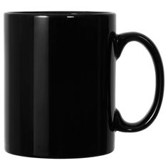 a black coffee mug is shown on a white background, with the bottom half visible