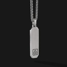 Clear and concise lines, simple shapes, but solid. In the simple one, there is some pure beauty. Anything full of sophistication that is suitable for every scenario. This pendant, crafted by hand from sterling silver, features a fashionable look with a stylistic flair. Add an elegant new feature to your everyday look. Made entirely by hand with all the love and art of the best silver artisans. Metal: 925 Solid Sterling Silver Pendant Dimensions: H: 43mm x W: 11mm Weight: 16 grams Shown with: Box