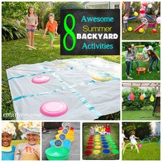 8 Awesome Summer Backyard Activities - Fun for the whole family Summer Backyard Activities, Tick Tack, Backyard Activities, Outside Fun, Summer Backyard, Backyard Games, Field Day, Summertime Fun, Backyard Fun