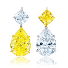 real diamond drop Mathias Lauridsen, Yellow Diamond Necklace, Pear Earrings, Vintage Drop Earrings, Ville Valo, Fancy Yellow Diamond, Semi Precious Jewelry, Stylish Rings, Expensive Jewelry