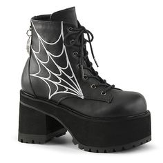 #ad Great shopping ideas for DEMONIA RANGER-105 Punk Gothic Platform Black Spider Web Ankle High Women Boots, Fashion Shoes Demonia Ranger, Style Combat Boots, Demonia Boots, Goth Shoes, Demonia Shoes, Popular Boots, Amazing Clothes, Black Platform Boots, Spider Webs