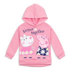 Your little one is ready to learn, play, and oink in this Peppa Pig Hoodie & Leggings! Join Peppa on her latest adventures with her brother George Pig, and her animal friends Suzy Sheep, Rebecca Rabbit, and Candy Cat. Wearing this cute, comfy and stylish long sleeve graphic hooded sweatshirt and cute and stylish leggings, your child will shine as they create fun new memories. Hoodie And Leggings Outfit, Hoodie And Leggings, Stylish Leggings, Cozy Winter Outfits, Leggings Outfit, Pullover Fleece, Screen Printing Designs, Character Designs, Cozy Winter