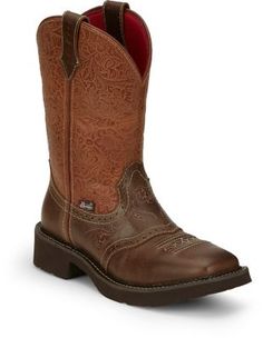 Justin Women's Starlina Western Boots, 11 in., Square Toe, GY9530 Tan Cowgirl Boots, Traditional Cowgirl, Aztec Boots, Cowgirl Boots Square Toed, Womens Cowgirl Boots, Cowgirl Boot, Boot Companies, Western Boots Women, Square Toe Boots