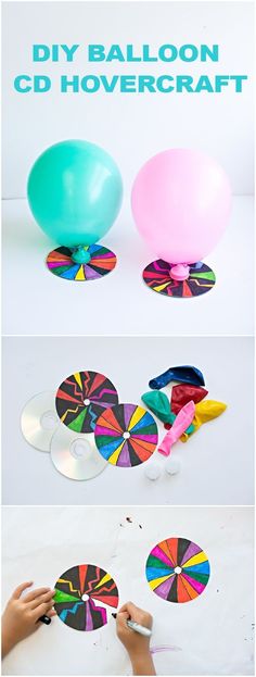 some balloons are being made with colored paper