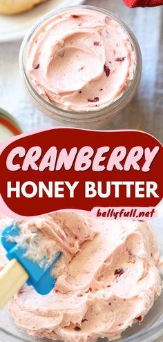 Whip up this homemade condiment during the holidays! Mixed with leftover homemade cranberry sauce from Thanksgiving, this honey butter is amazing. This flavored butter recipe also makes a great gift! Cranberry Honey Butter, Cranberry Sauce Recipes, Handmade Food Gifts, Cranberry Honey, Honey Butter Recipe, Easy Lemon Curd, Jellied Cranberry Sauce