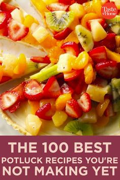 the 100 best potluck recipes you're not making yet cover image with text overlay