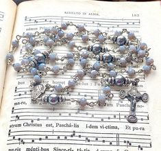 Antique Lourdes rosary with new beads, wire wrapped catholic rosary beads, vintage Lourdes, rosary for catholic woman,  Rosenkranz-Atelier Antique Rosary, The Apparition, The Grotto, Catholic Women, Rosary Beads Catholic