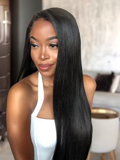 UNice Virgin 3Pcs Brazilian Hair Straight Bundles With Closure Straight Waves Hair, Virgin Brazilian Straight Hair, Unice Hair, Straight Bundles, Straight Hair Bundles, Brazilian Straight Hair, Bundles With Closure, Hair Straight, Brazilian Virgin Hair