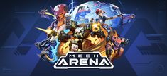 the logo for mech arena, an upcoming mobile game from nintendo and its creator