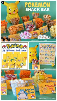 the pokemon snack bar is ready to be eaten and served at any party or event