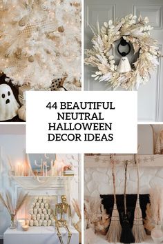 four beautiful neutral halloween decor ideas