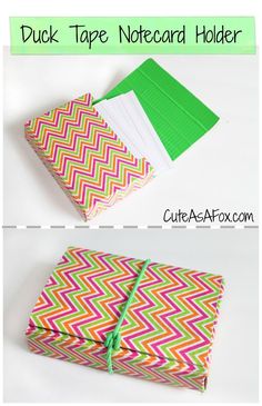 the instructions for how to make a diy paper notecard holder