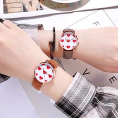 This Unisex Red Hearts Watch, is a great casual watch by itself. But why not order two for a great couples gift? This Watch is covered by our 60 Day Replacement Guarantee. If you lose or accidentally damage yours within 60 days of your order, simply contact us at Support@goodstoyourdoor.com and we will send out a one time replacement free of charge! Specifications: Watch movement: Quartz watch Watch style: Casual fashion Surface diameter: 34mm Case diameter: 40mm Dial thickness: 8mm Strap width: Heart Watch, Casual Watches, Watch Movement, Sell Items, Quartz Watch, Red Heart, Couple Gifts, Leather Watch, Bracelet Watch