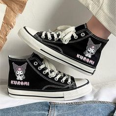 Home · KOSMUI · Online Store Powered by Storenvy Kiromi Shoes, Kuromi Converse, Kuromi Shoes, Goth Sneakers, Kuromi Style, Kuromi Print, Sanrio Shoes, Kuromi Stuff, Kuromi Clothes