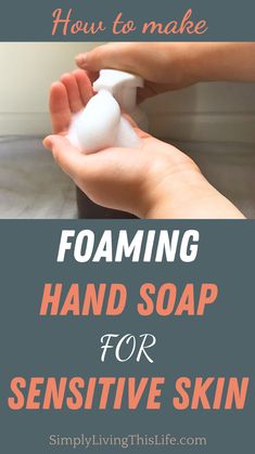 Made with all-natural, plant based oils in the Castile soap is is very gentle on sensitive skin. Unlike most hand soaps that contain hormone disrupting chemicals, this DIY foaming hand soap is made with just two simple, wholesome ingredients. (Three if you decide to add an essential oils for their cleansing properties & scent.) This foaming hand soap recipe is cheap and will cost pennies compared to buying natural products in the store. Simple ingredients and easy recipe for gentle cleansing. Castile Soap Uses, Cheap Recipe, Foaming Hand Soap Dispenser