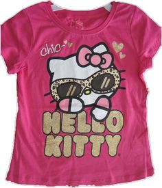 _17-199__1.jpg?0 Y2k Shirts, Y2k Hello Kitty, Girls Dancewear, 2000s Fashion Trends, Hello Kitty Clothes, Glitter Letters, Cute Kitty, 2000s Fashion Outfits, Leopard Spots