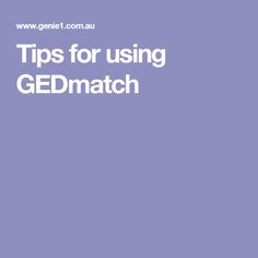 the words tips for using geomatch are in white letters on a purple background