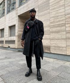 Instagram Men, Men In Black, Canada Goose Jackets, Black Men, Trench Coat